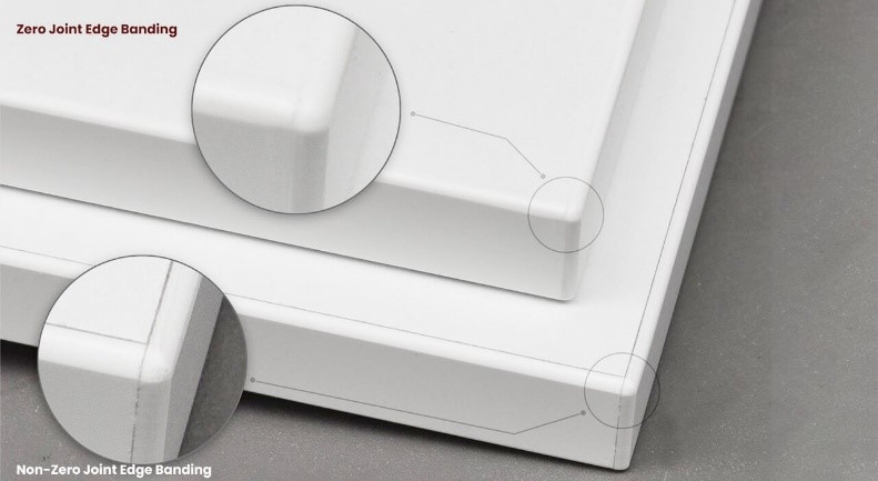É uma tecnologia que dispensa o uso de adesivos tradicionais, recorrendo a uma camada funcional pré-aplicada na orla, ativada por calor (laser ou ar quente). Esta camada funde-se com o painel